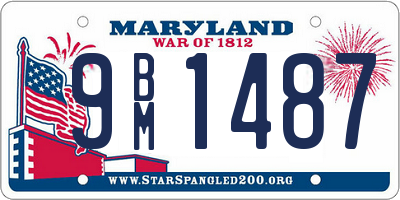 MD license plate 9BM1487