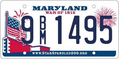 MD license plate 9BM1495