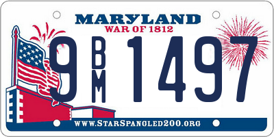 MD license plate 9BM1497