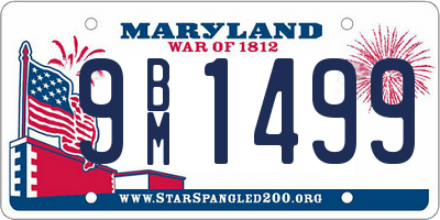 MD license plate 9BM1499