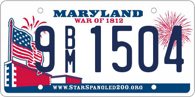 MD license plate 9BM1504