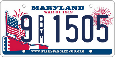 MD license plate 9BM1505