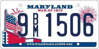 MD license plate 9BM1506