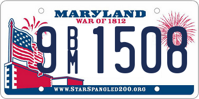 MD license plate 9BM1508