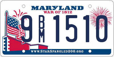 MD license plate 9BM1510