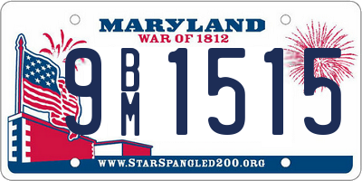 MD license plate 9BM1515