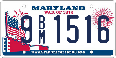 MD license plate 9BM1516