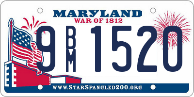 MD license plate 9BM1520