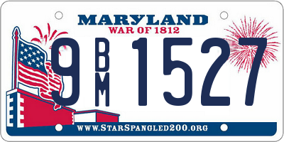 MD license plate 9BM1527