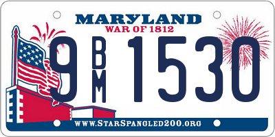 MD license plate 9BM1530