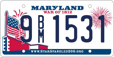 MD license plate 9BM1531