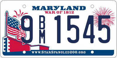 MD license plate 9BM1545