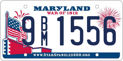 MD license plate 9BM1556