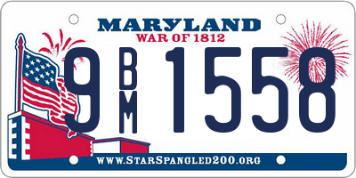 MD license plate 9BM1558