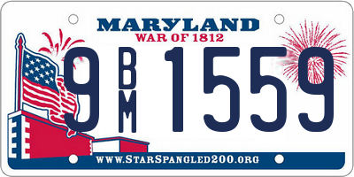 MD license plate 9BM1559