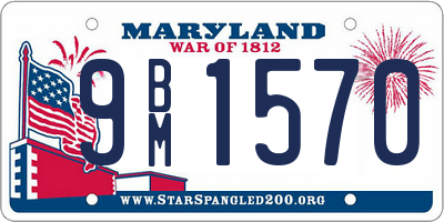 MD license plate 9BM1570