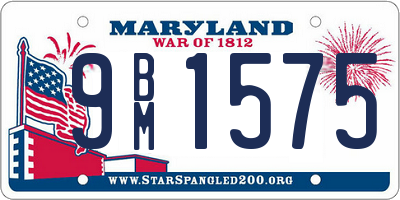 MD license plate 9BM1575