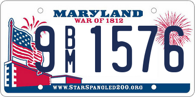 MD license plate 9BM1576