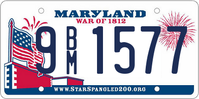 MD license plate 9BM1577