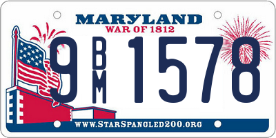 MD license plate 9BM1578