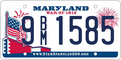 MD license plate 9BM1585