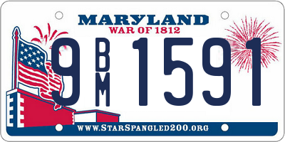 MD license plate 9BM1591