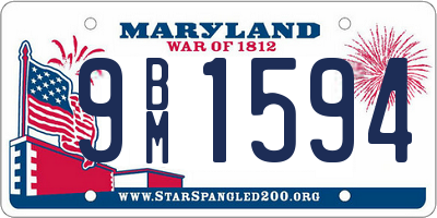 MD license plate 9BM1594