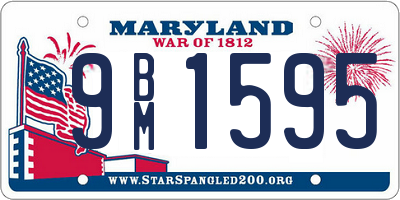 MD license plate 9BM1595