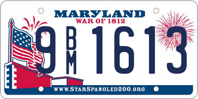 MD license plate 9BM1613