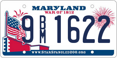 MD license plate 9BM1622