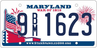 MD license plate 9BM1623