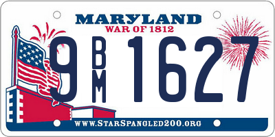 MD license plate 9BM1627