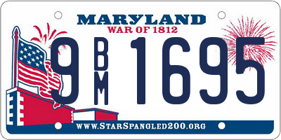 MD license plate 9BM1695