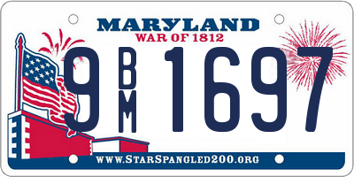 MD license plate 9BM1697