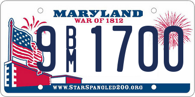 MD license plate 9BM1700