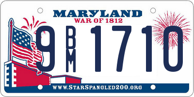 MD license plate 9BM1710