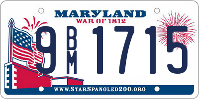 MD license plate 9BM1715