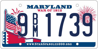 MD license plate 9BM1739