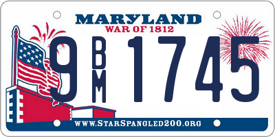 MD license plate 9BM1745