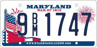 MD license plate 9BM1747