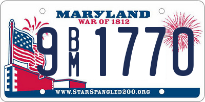 MD license plate 9BM1770