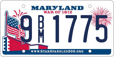 MD license plate 9BM1775