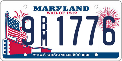 MD license plate 9BM1776