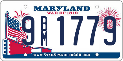 MD license plate 9BM1779