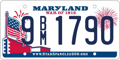 MD license plate 9BM1790