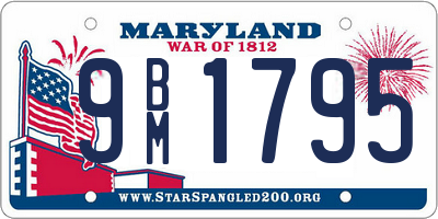 MD license plate 9BM1795