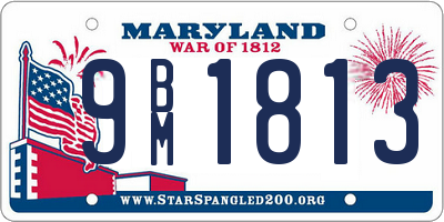 MD license plate 9BM1813