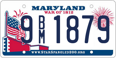 MD license plate 9BM1879