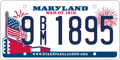 MD license plate 9BM1895