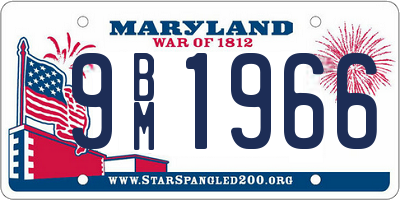 MD license plate 9BM1966